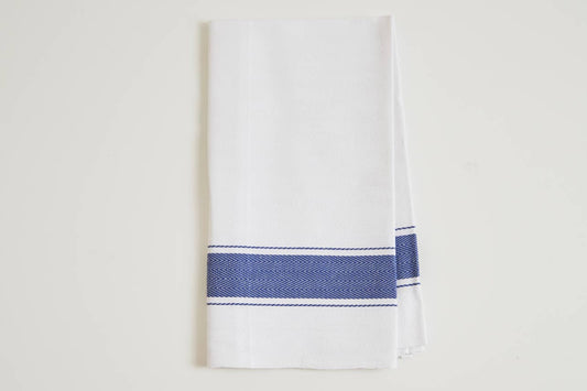 Classic Italian Kitchen Towel - Herringbone Blue